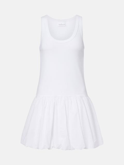 velvet Isla cotton-blend poplin minidress