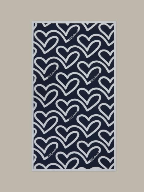 525 america Wisteria: Heart and Logo Cotton Throw