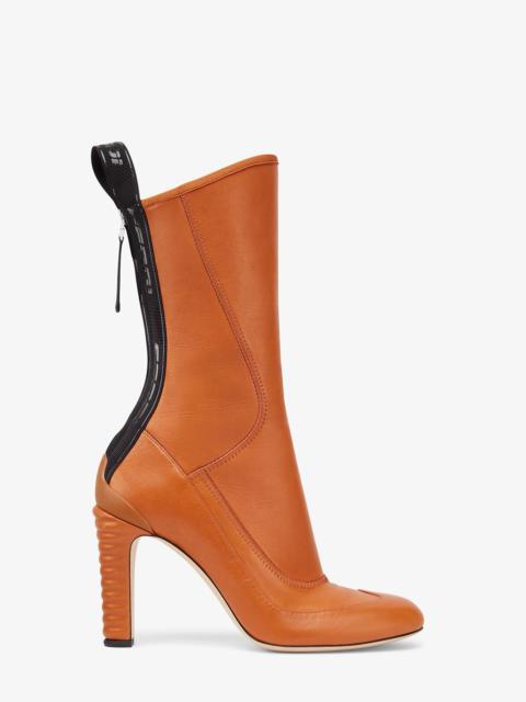 FENDI Brown leather Promenade Booties