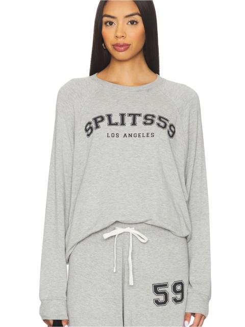 SPLITS59 Andie Oversized Fleece Varsity Graphic Sweatshirt