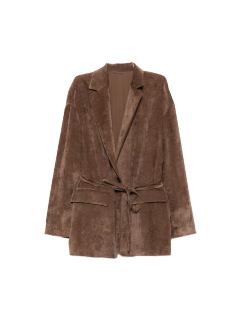 Brunello Cucinelli Velvet belted jacket