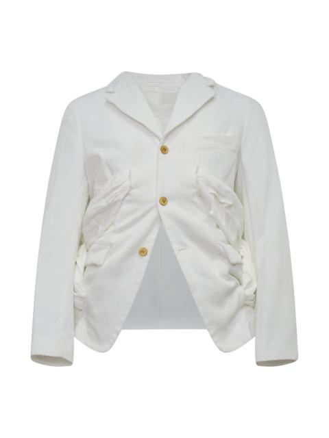 Comme des Garçons Homme Plus Heavy Kersey Ruched Jacket