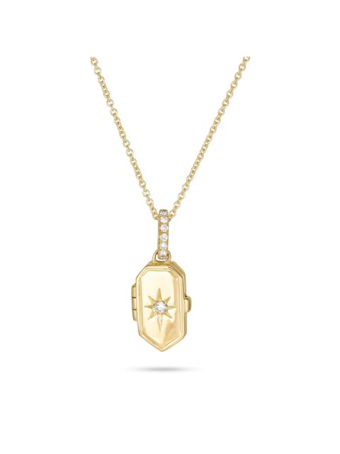 STONE AND STRAND Diamond Northern Star Locket Necklace
