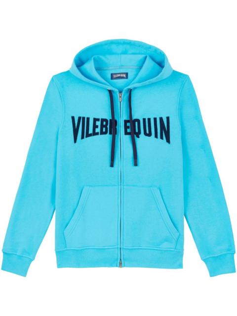 Vilebrequin stitched-logo cotton hoodie