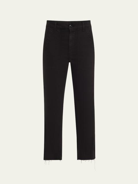 AMO Easy Straight Cropped Army Trousers