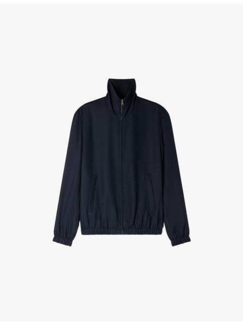 Sandro Zipped Stand-Collar Woven Jacket