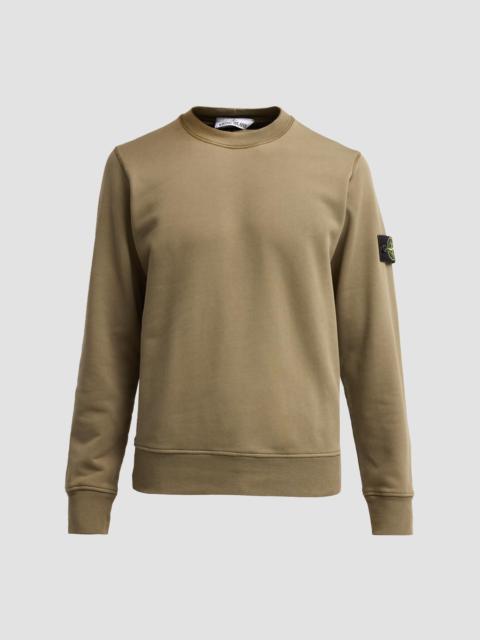 Stone Island Men's Felpa Cotton Crewneck Sweatshirt - Military Green