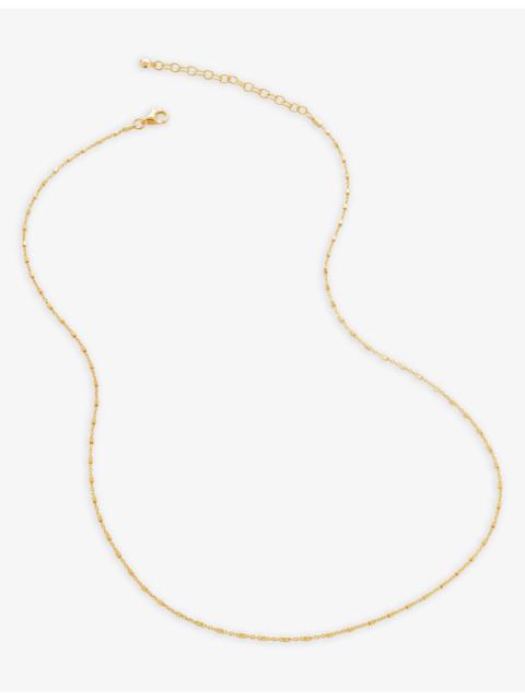 MONICA VINADER 18ct yellow gold-plated vermeil sterling-silver station chain necklace