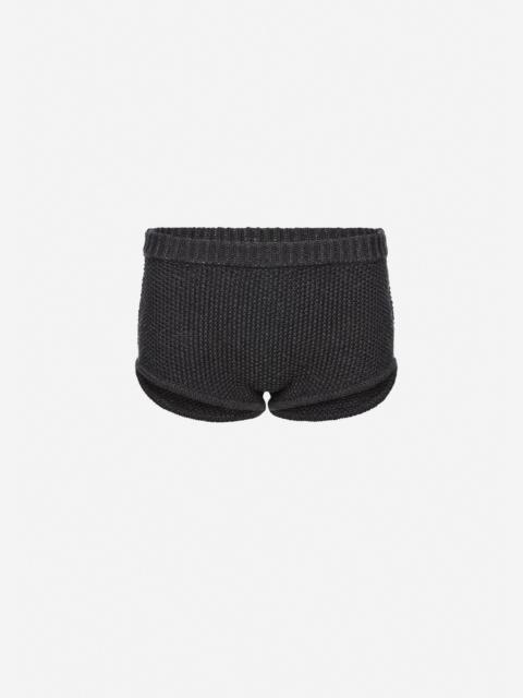 MAGDA BUTRYM Cotton and linen knit shorts in grey