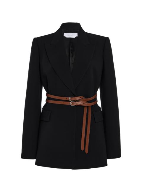 GABRIELA HEARST Daniel Belted Wool Blazer black