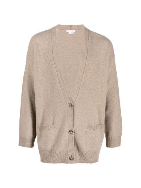 button-fasten V-neck cardigan