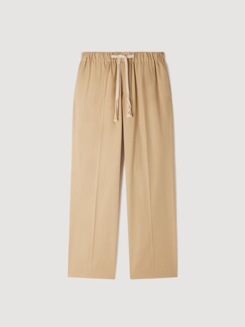 Sandro WIDE-LEG COTTON TROUSERS