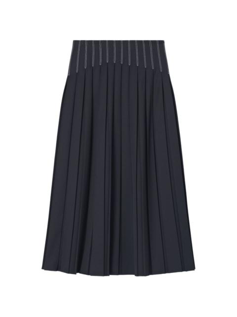 TORY BURCH wool twill pleated skirt