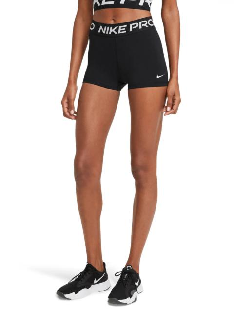 Nike Pro 3-Inch Shorts in Black/White
