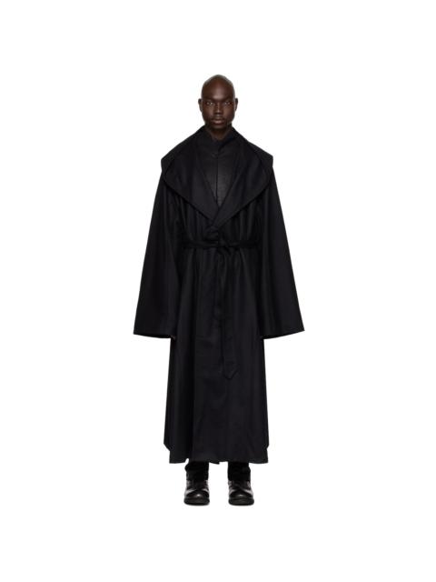 Black Hooded Coat