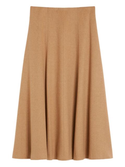 Flare camel skirt