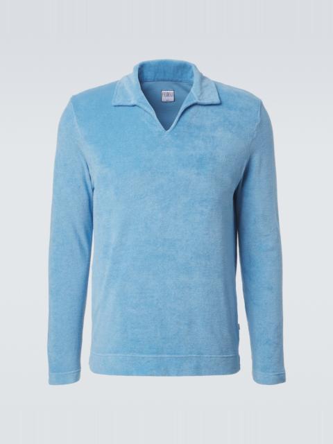 FEDELI Cotton terry polo shirt