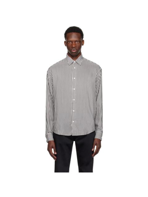 AMI Paris Black & Off-White Boxy Shirt