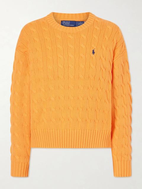 Polo Ralph Lauren Cotton cable-knit sweater Orange
