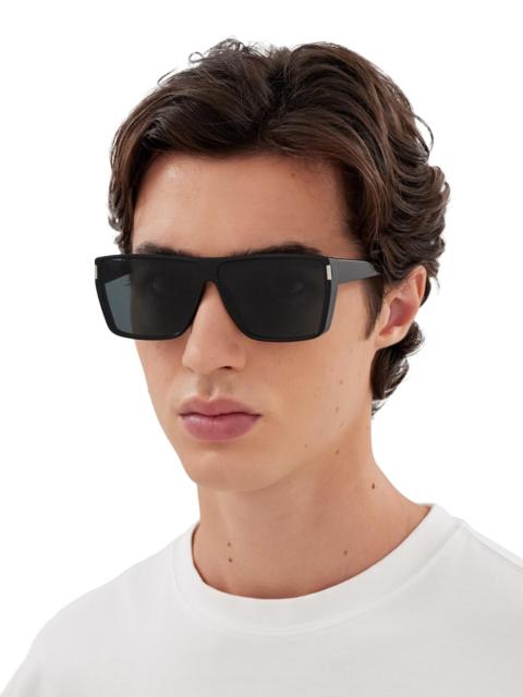 SAINT LAURENT Men's Bold Contour 64MM Square Sunglasses - Black