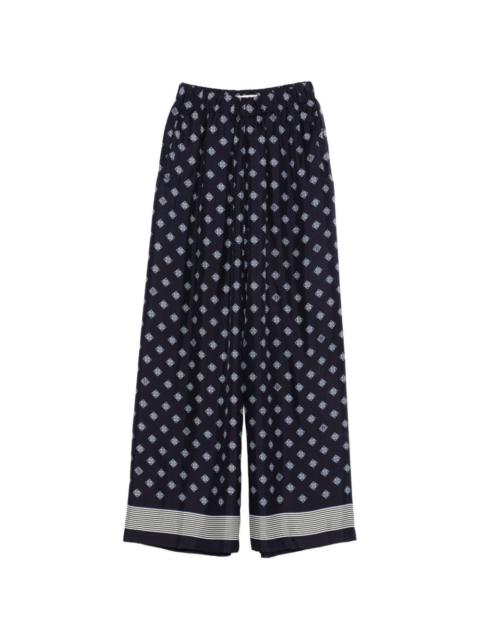 BODE Foyer diamond-print palazzo pants