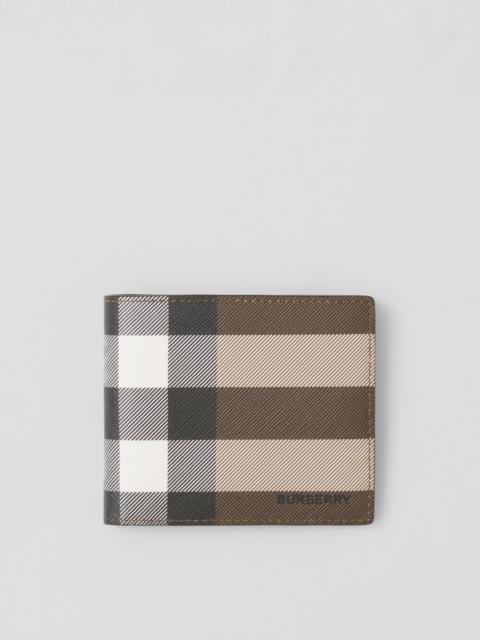 Burberry Exaggerated Check Bifold Coin Wallet
