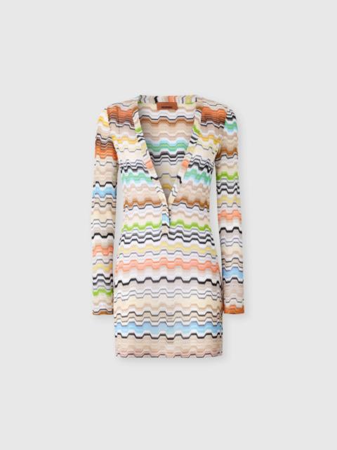 Missoni Short cover-up in pure viscose with greek motif