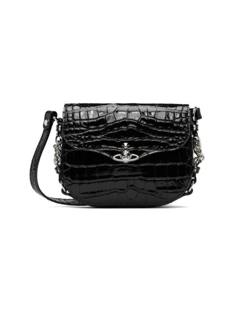 Vivienne Westwood Black Hunter Flap Crossbody Bag