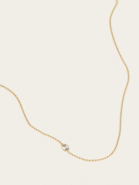 Madewell Bezel-Set Crystal Chain Necklace