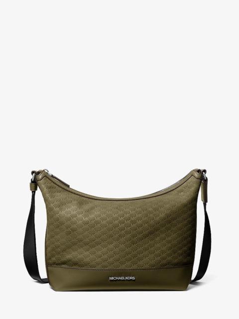 MICHAEL KORS Cooper Polyester Microsuede Crescent Crossbody Bag