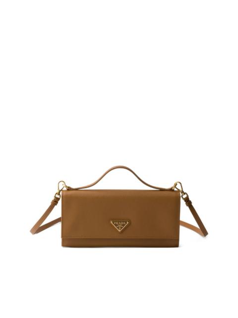 Prada Saffiano leather wallet with shoulder strap