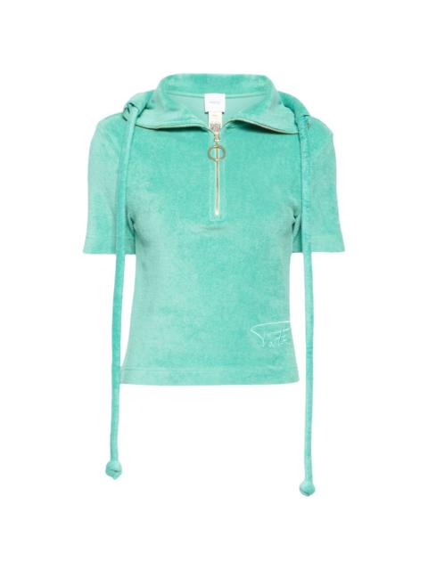 PATOU logo-embroidered polo top