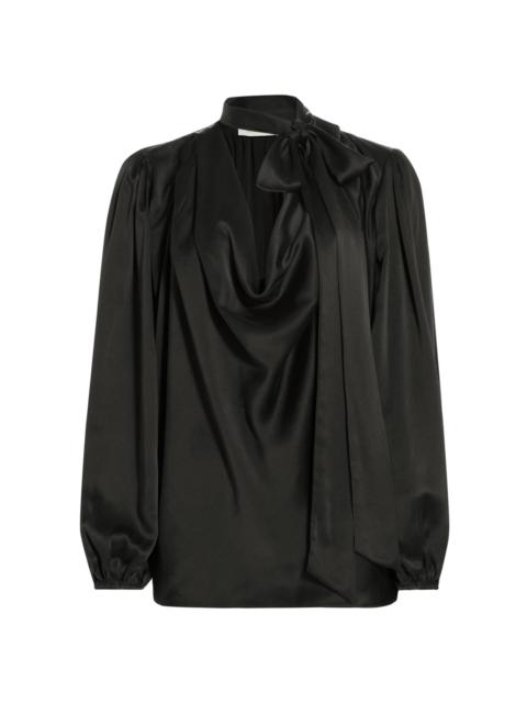 Zimmermann Women's Silk Billow-Sleeve Blouse - Black