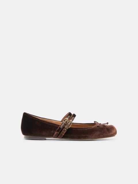 dolce vita GIBSEN BALLET FLATS CHOCOLATE VELVET