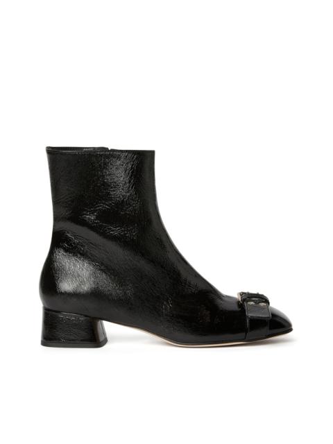MSGM Leather MSGM Buckle ankle boots