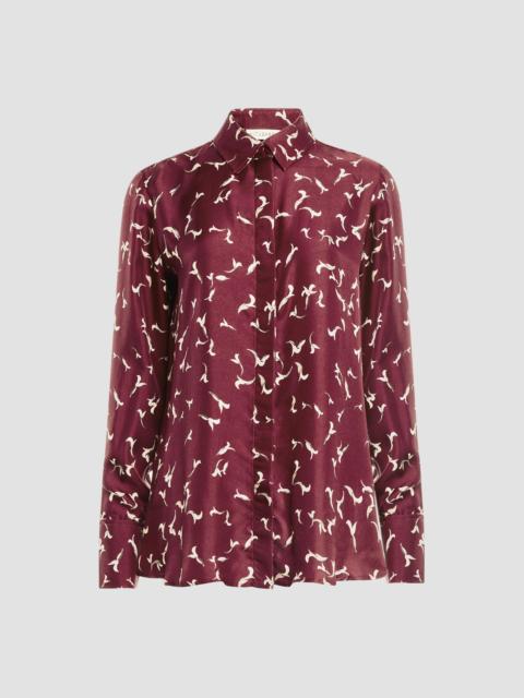 Altuzarra Women's Chika Printed Drape Top - Grenache Botanical