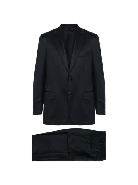 single-breasted wool suit