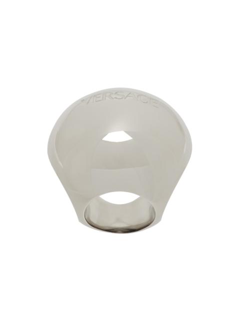 VERSACE Silver Large Sphere Ring