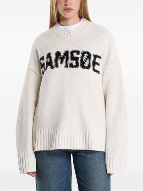 SAMSØE SAMSØE Sakeiku logo-patch sweater