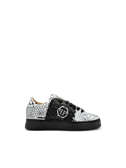 PHILIPP PLEIN PP Hexagon leather sneakers