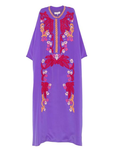 PUCCI embroidered silk maxi dress