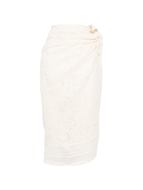 Zimmermann woven frayed-edge pareo