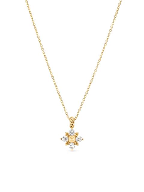 DAVID YURMAN Women's Petite Modern Renaissance Pyramid Pendant Necklace in 18K Yellow Gold with Diamonds, 8.1MM -