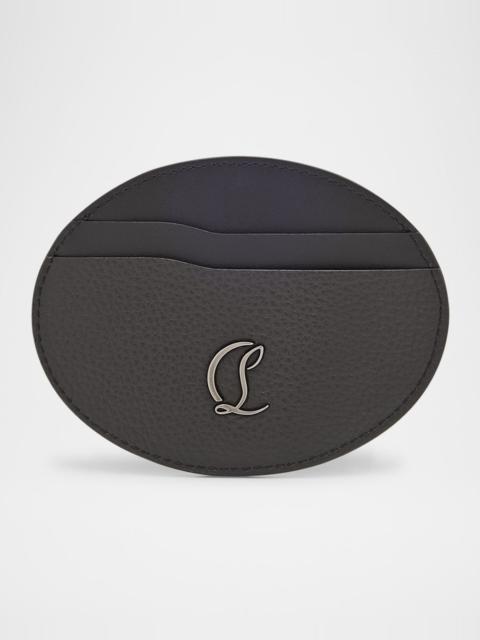 Christian Louboutin Men's Mooncrest Galet Leather Card Holder