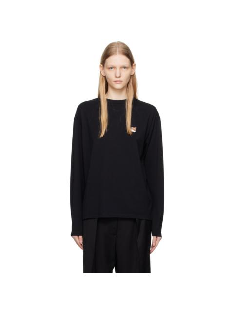 Maison Kitsuné Black Fox Head Long Sleeve T-Shirt