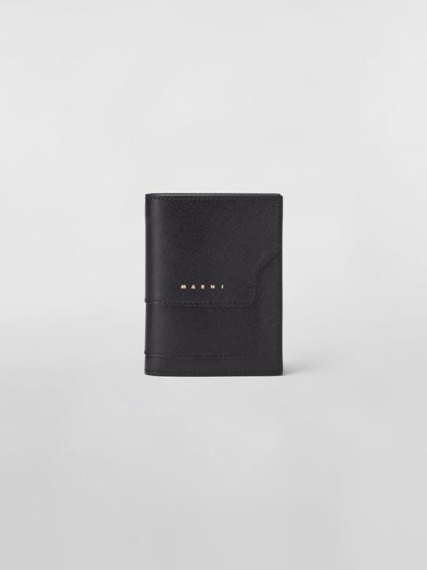 Marni BLACK SAFFIANO CALFSKIN BI-FOLD WALLET