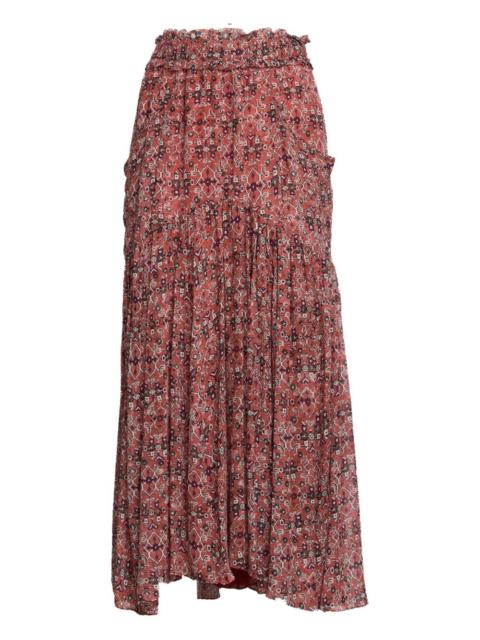 Isabel Marant Besma printed midi skirt
