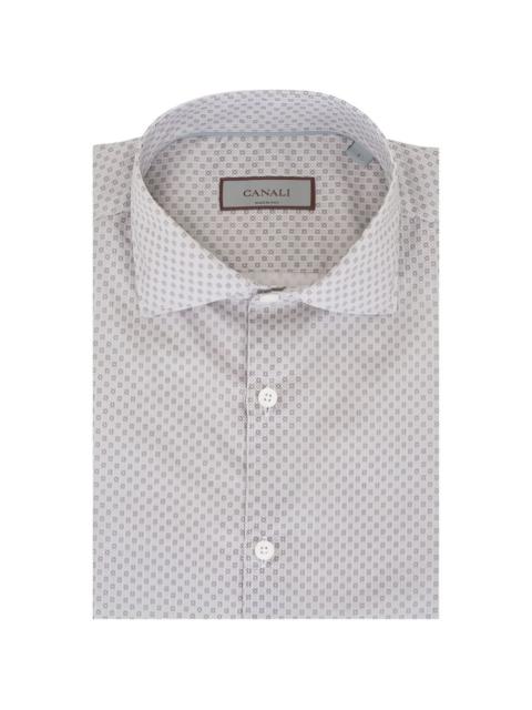 Canali medallion-print cotton shirt