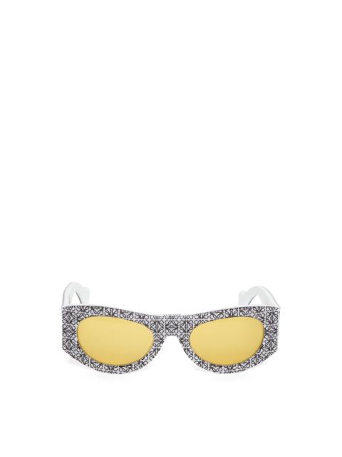 Monogram White Sunglasses With Yellow Lens White