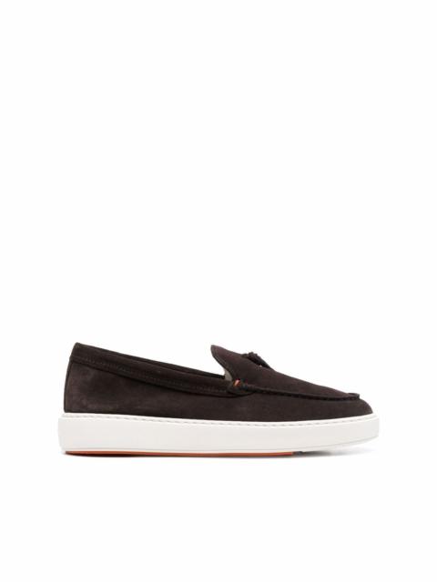 Santoni slip-on boat shoes